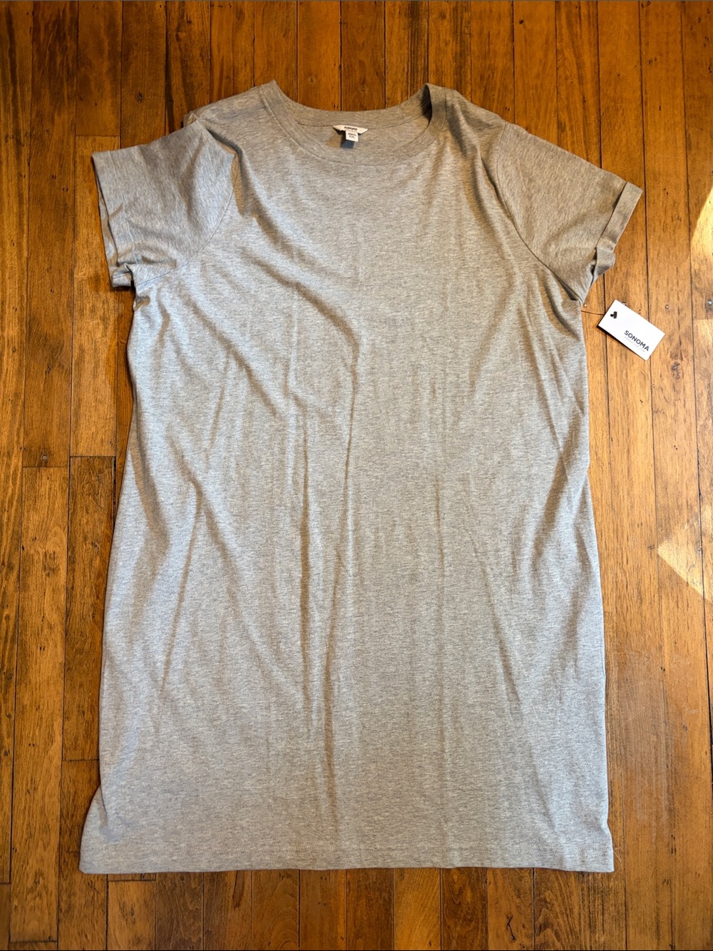 Sonoma Heather Gray Crewneck Tee Dress